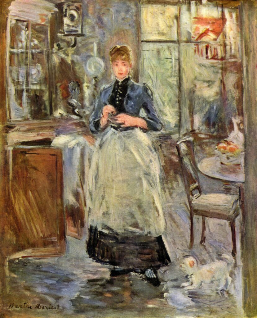 In the Dining Room (1875) – Berthe Morisot Tablo