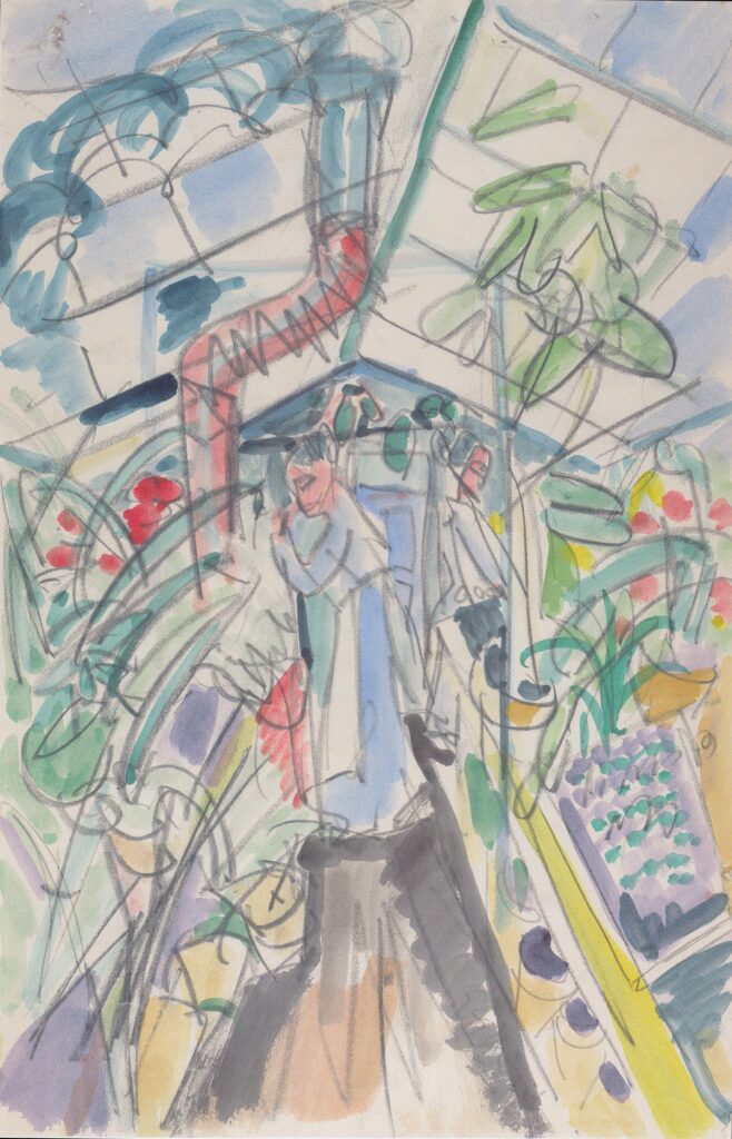 In the Greenhouse (1916) - Ernst Ludwig Kirchner Tablo