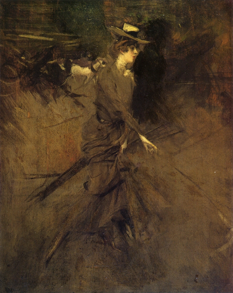 In the Promenade (1904) - Giovanni Boldini Tablo