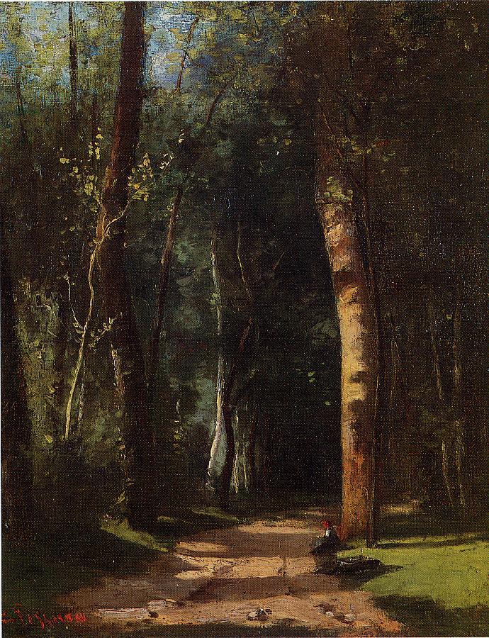 In the Woods (1859) - Camille Pissarro Tablo