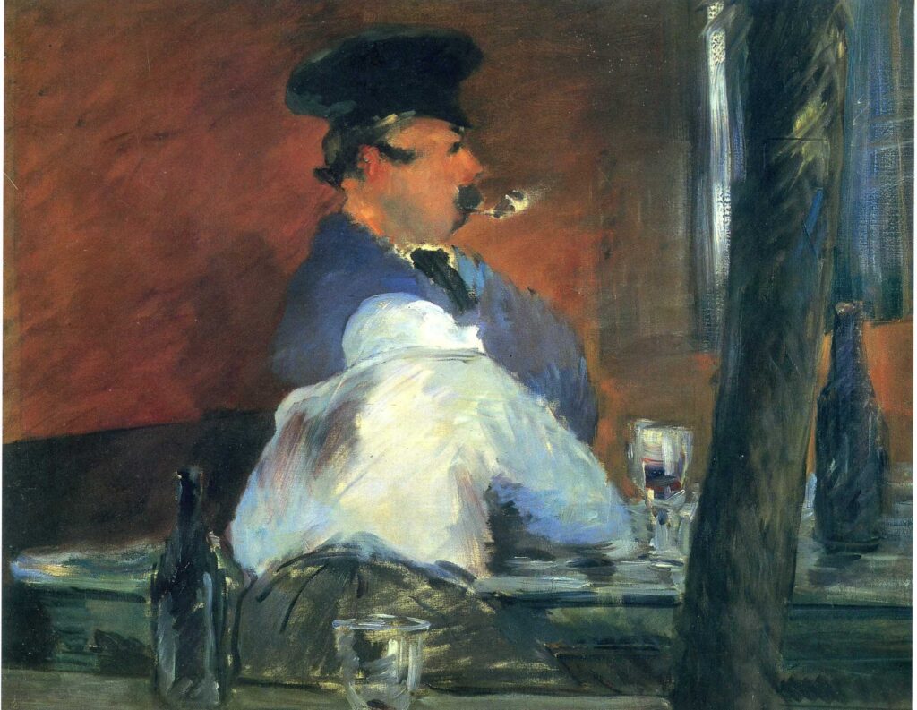 In the bar Le Bouchon (1879) - Edouard Manet Tablo