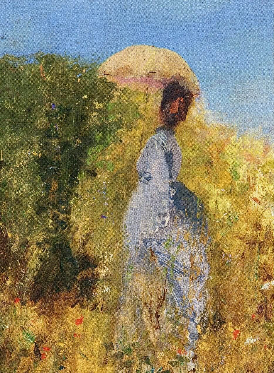 In the garden (1873) - Giuseppe De Nittis Tablo
