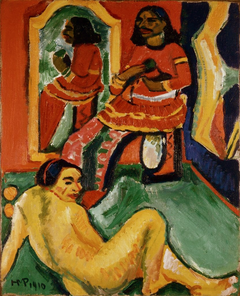Indian and Woman (1910) - Max Pechstein Tablo