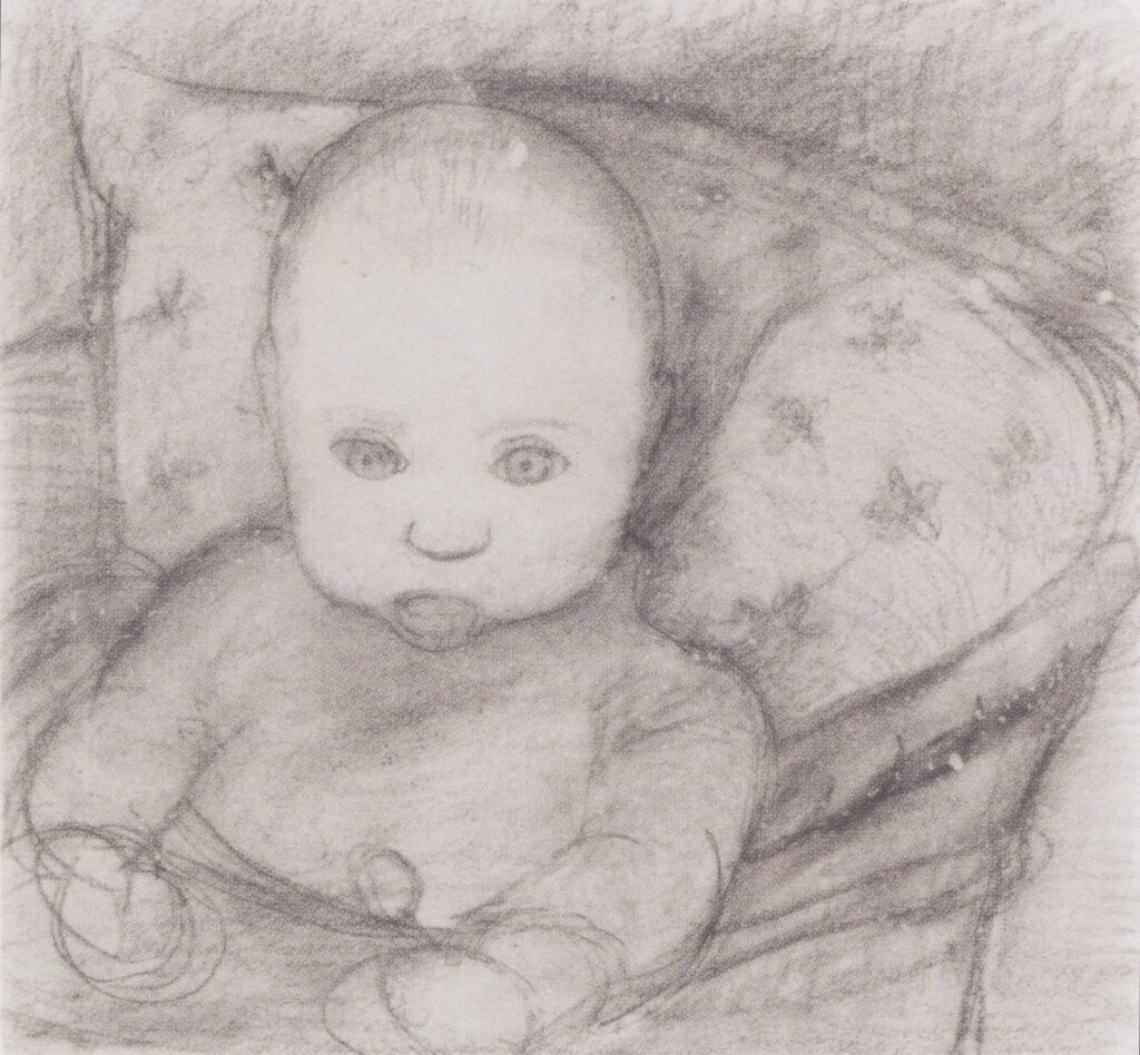 Infant in seat (1902) - Paula Modersohn-Becker Tablo