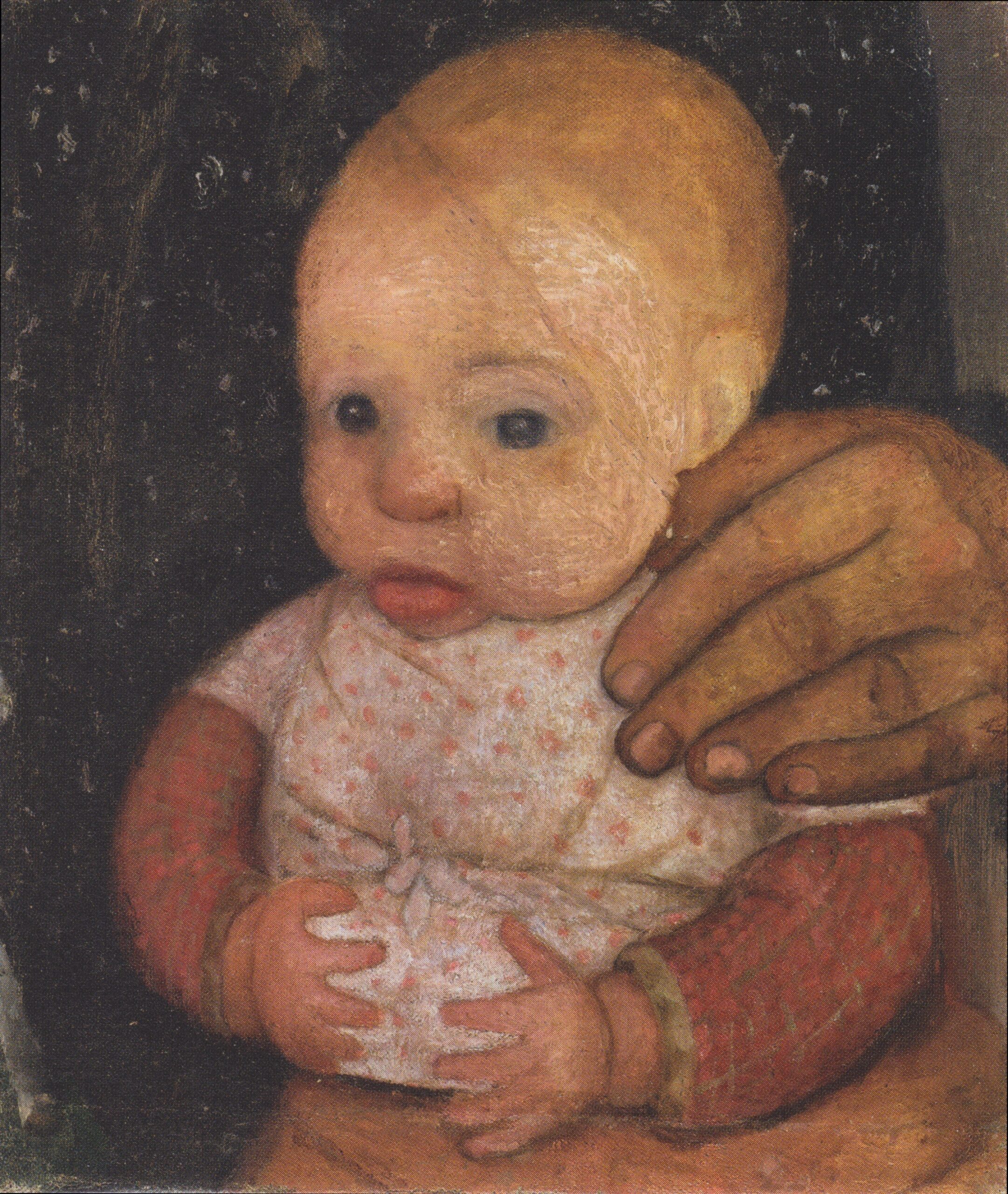 Infant with her mother's hand (1903) - Paula Modersohn-Becker Tablo