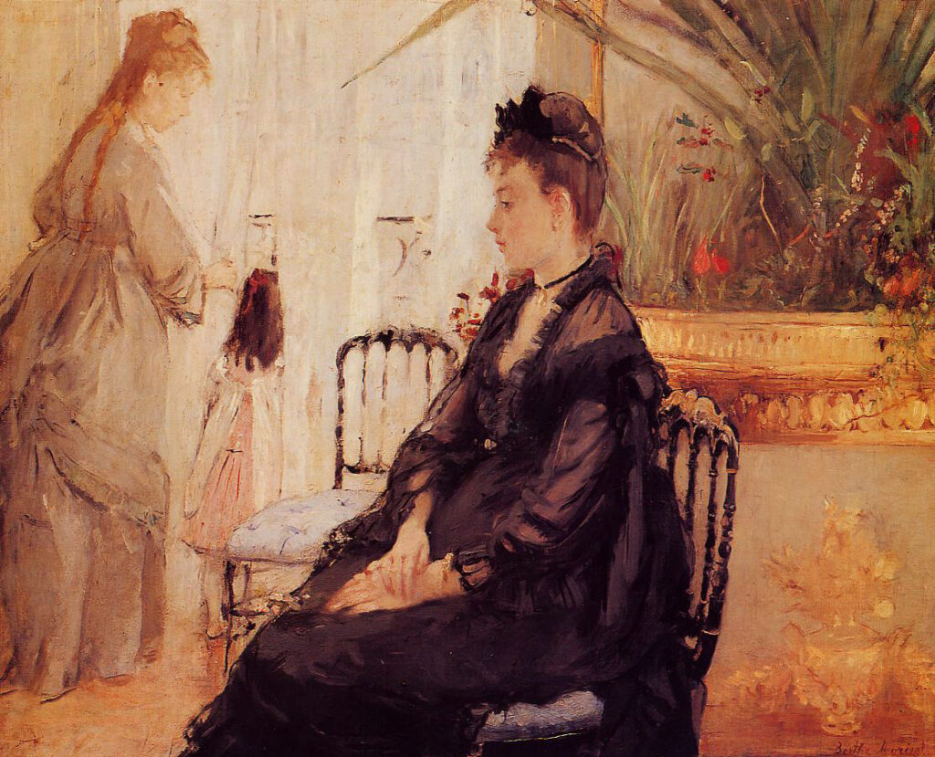 Interior (1872) – Berthe Morisot Tablo