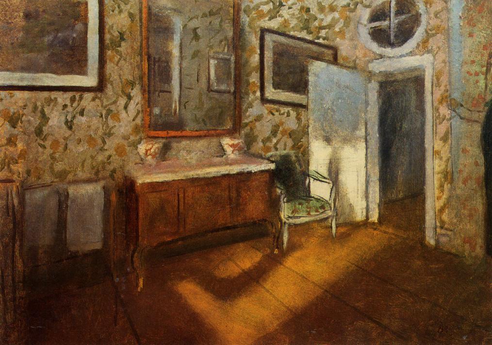 Interior at Menil Hubert (1892) - Edgar Degas Tablo