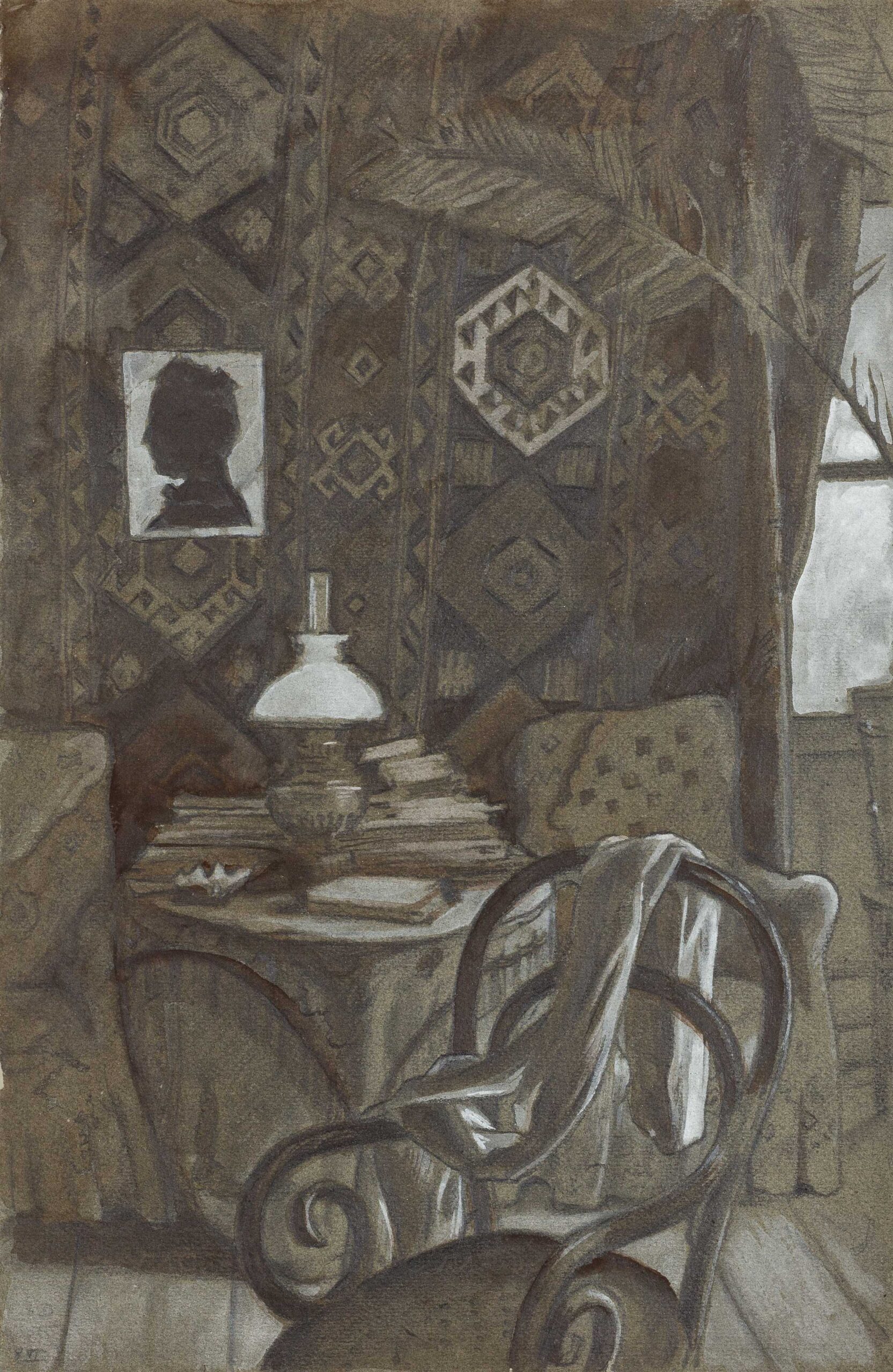 Interior. Newport, Rhode Island. - Mstislav Dobuzhinsky Tablo
