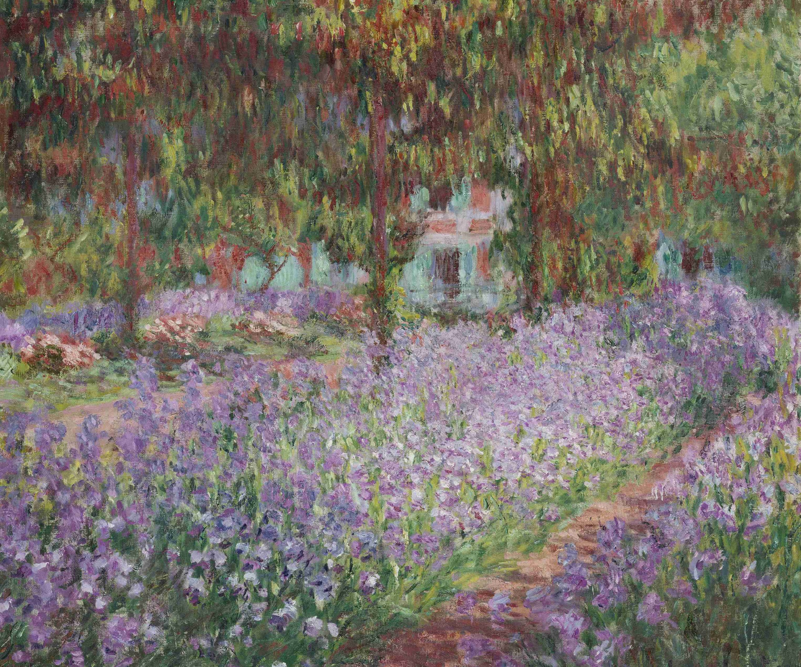 Irises in Monet's Garden (1900) - Claude Monet Tablo