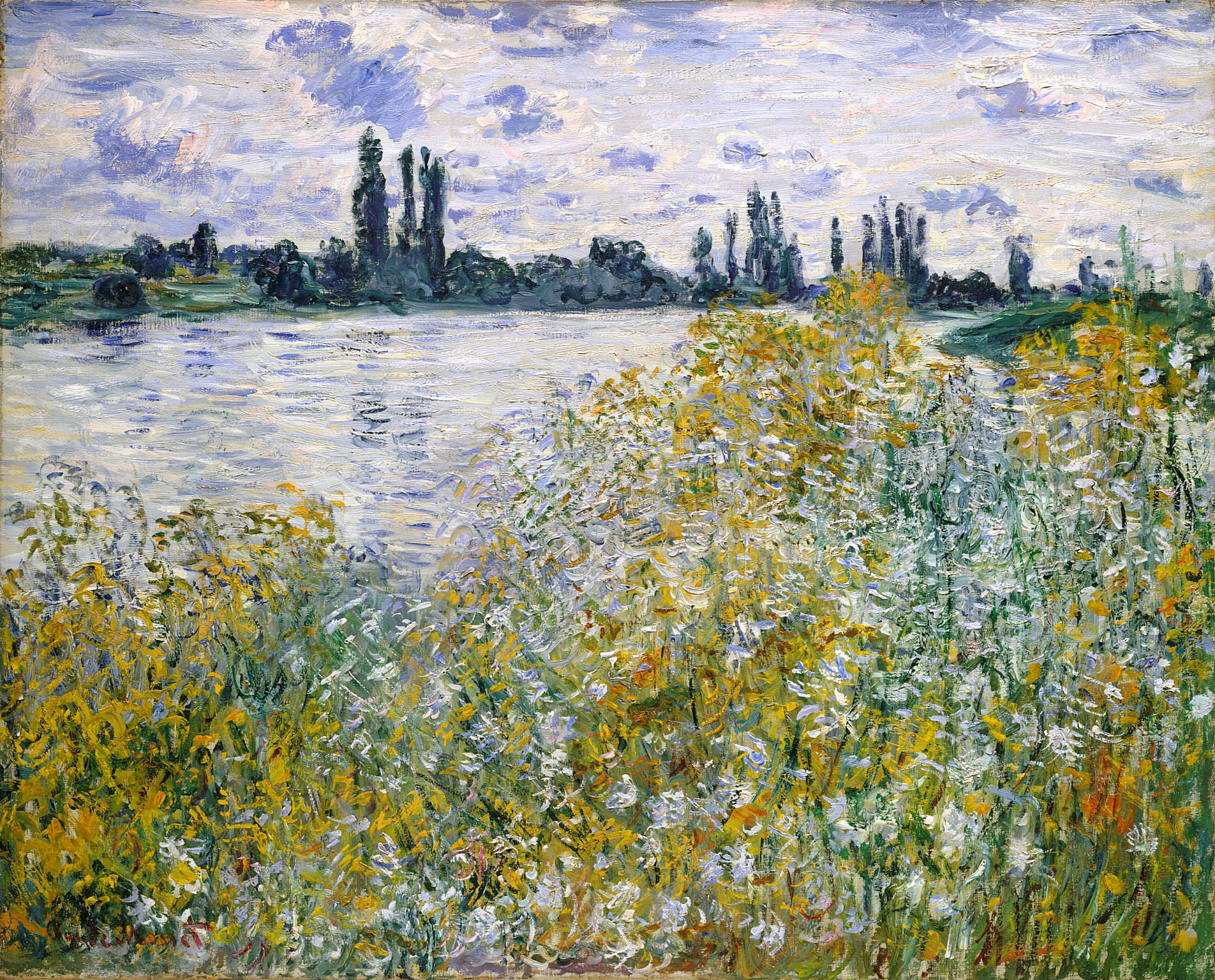 Isle of Flowers on Siene near Vetheuil (1880) - Claude Monet Tablo