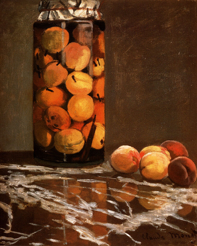 Jar Of Peaches (1866) - Claude Monet Tablo
