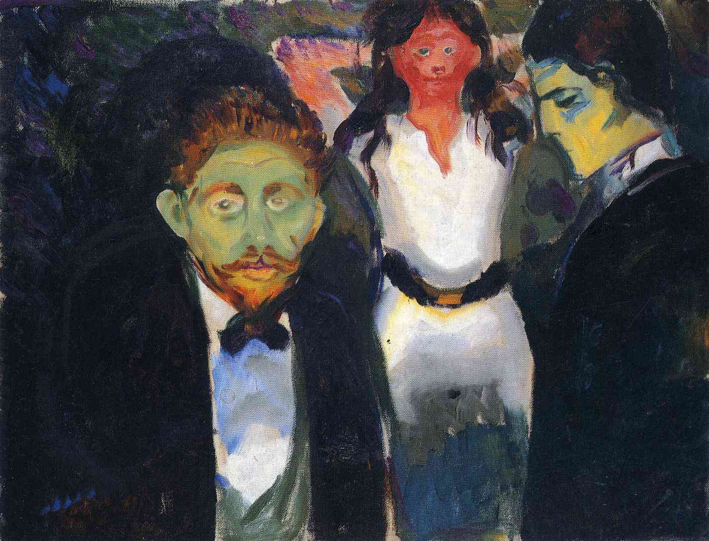 Jealousy. From the series The Green Room (1907) - Edvard Munch Tablo