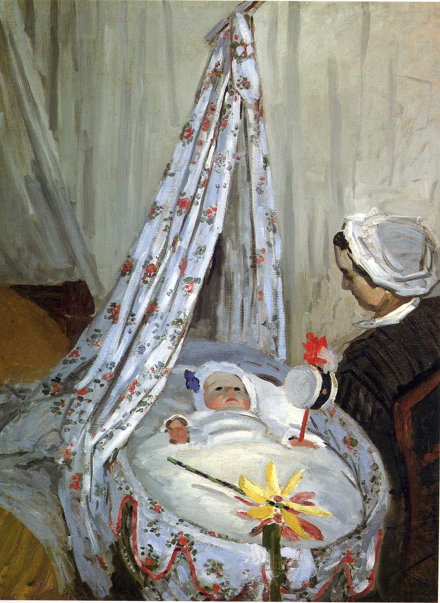 Jean Monet in the Craddle (1867) - Claude Monet Tablo