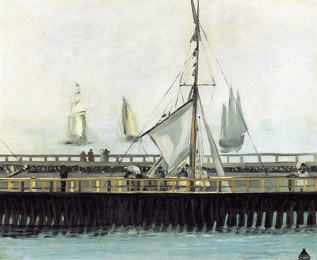 Jetty at Boulogne (1868) – Edouard Manet Tablo