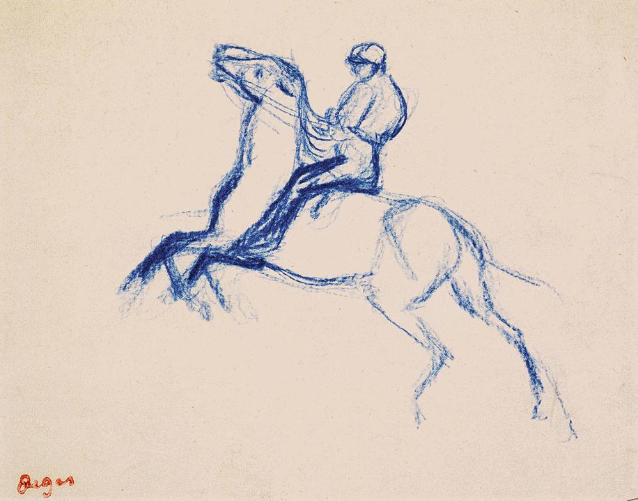 Jockey (1862) - Edgar Degas Tablo
