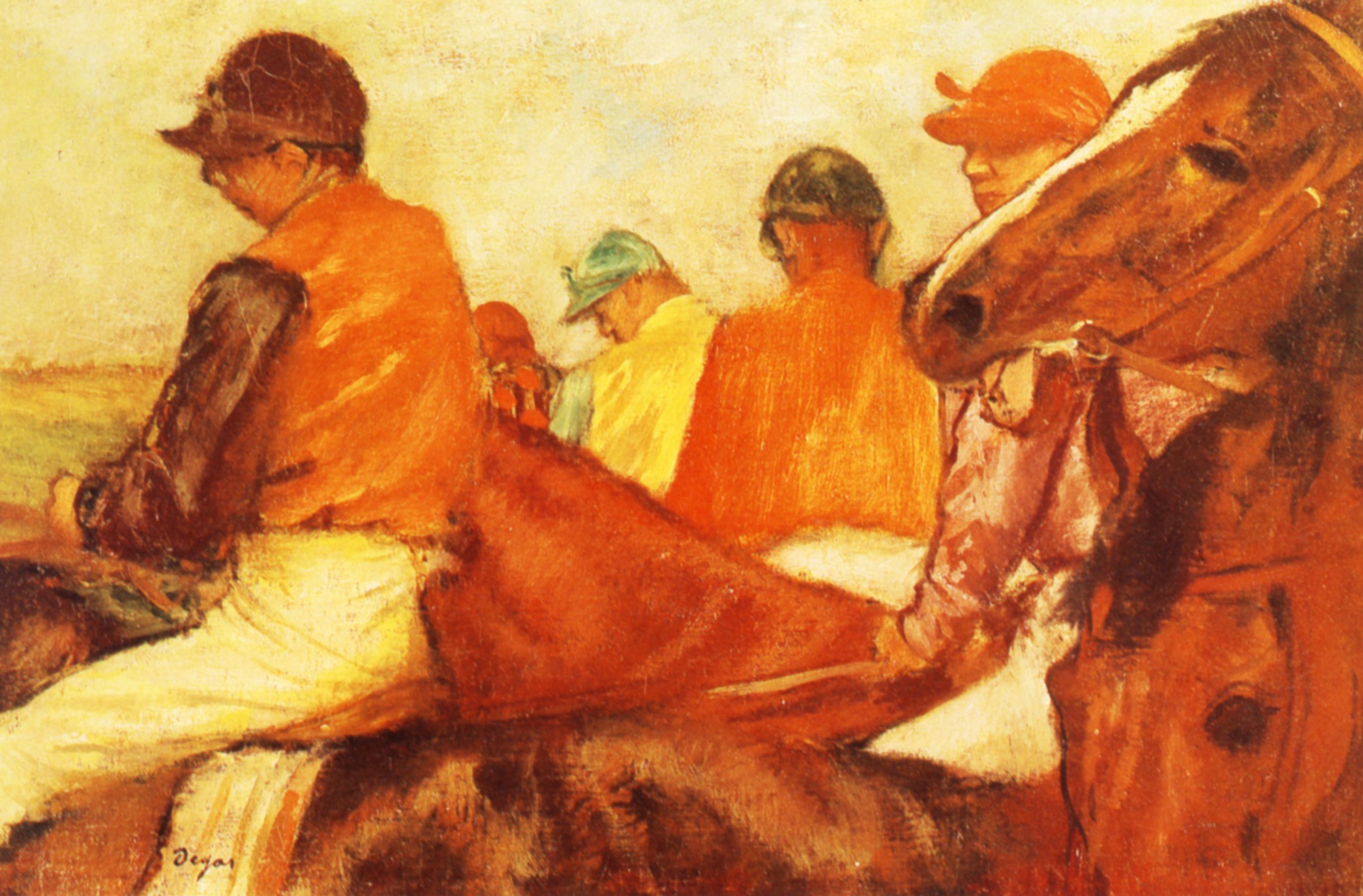 Jockeys (1881) - Edgar Degas Tablo