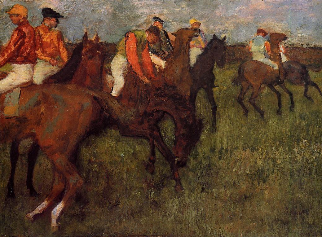 Jockeys (1895) - Edgar Degas Tablo