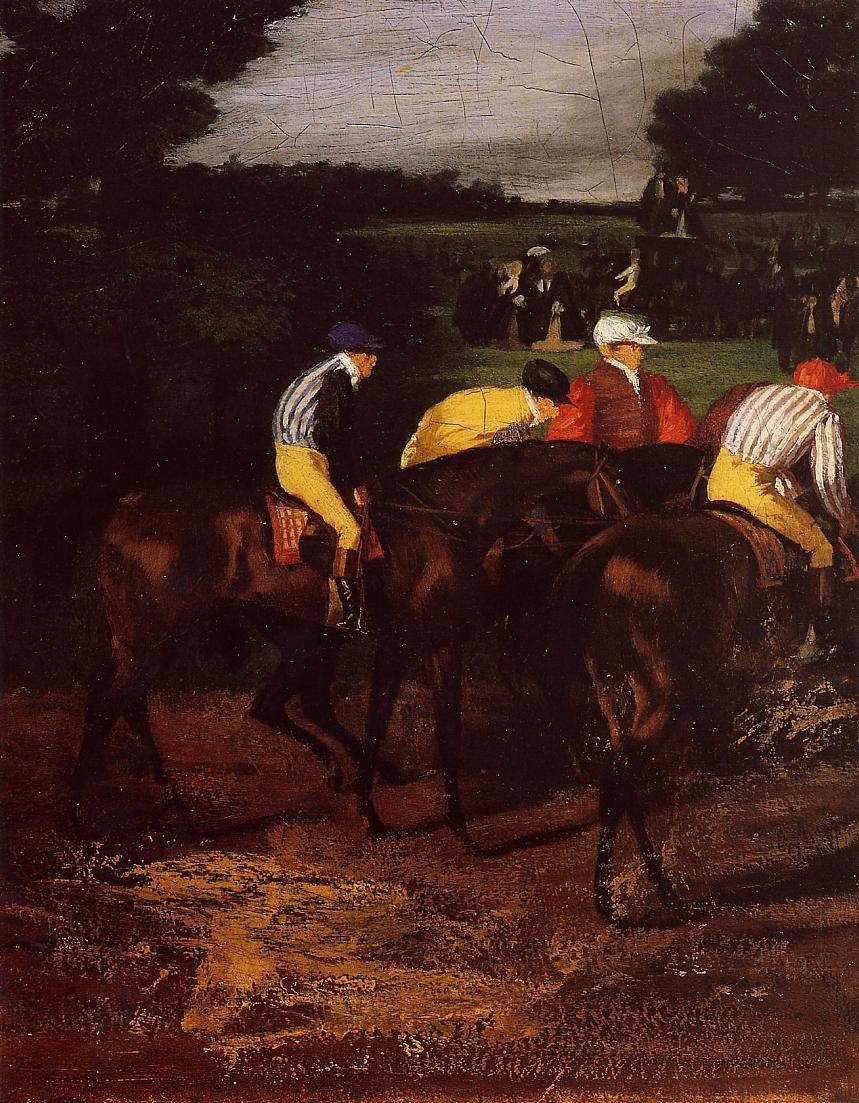Jockeys at Epsom (1861) - Edgar Degas Tablo