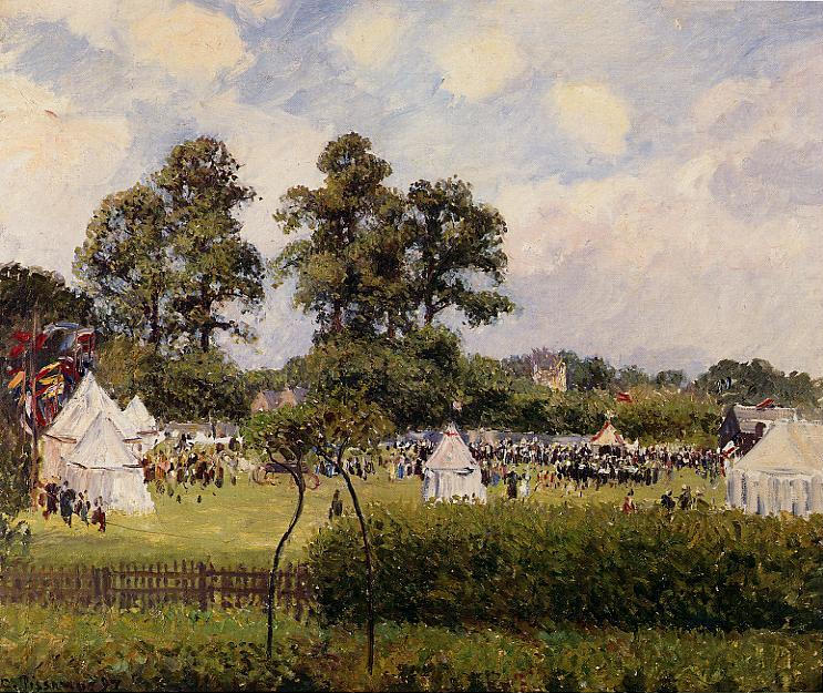 Jubilie Celebration at Bedford Park, London (1897) - Camille Pissarro Tablo