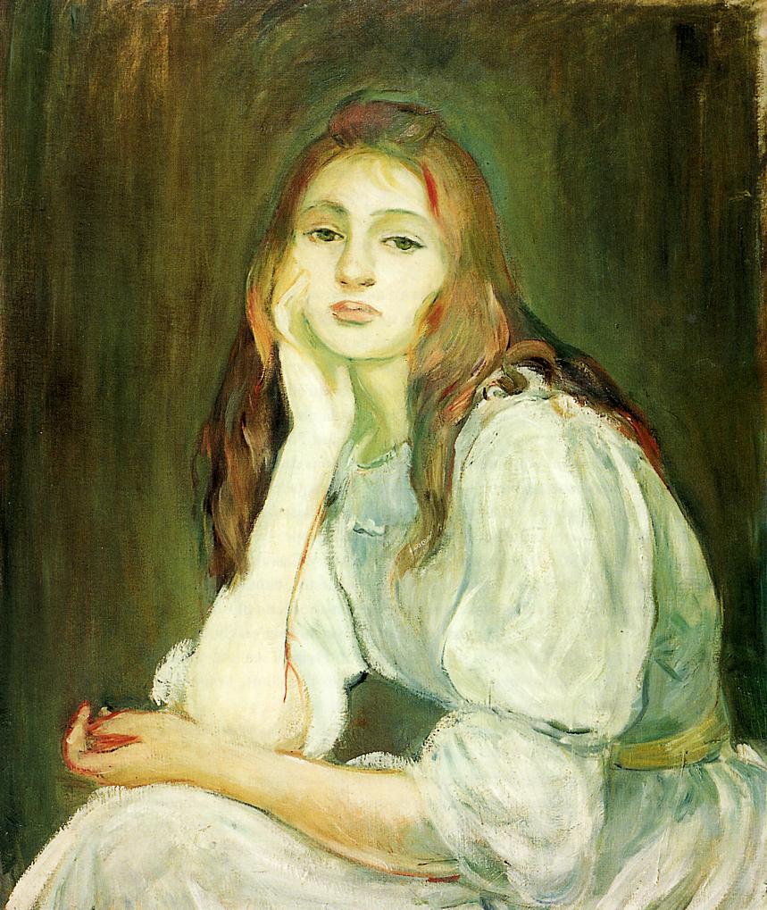 Julie Daydreaming (1894) - Berthe Morisot Tablo