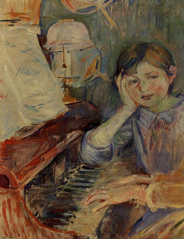Julie Listening (1888) - Berthe Morisot Tablo