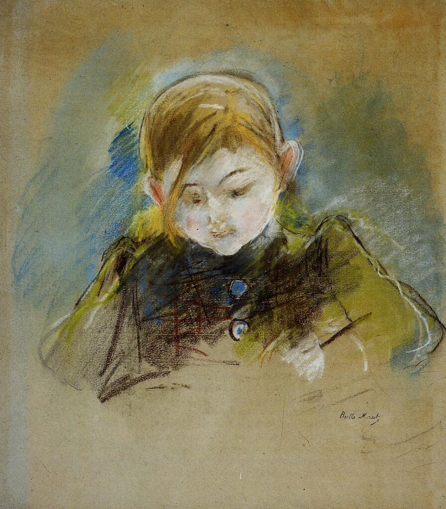 Julie Writing (1884) – Berthe Morisot Tablo