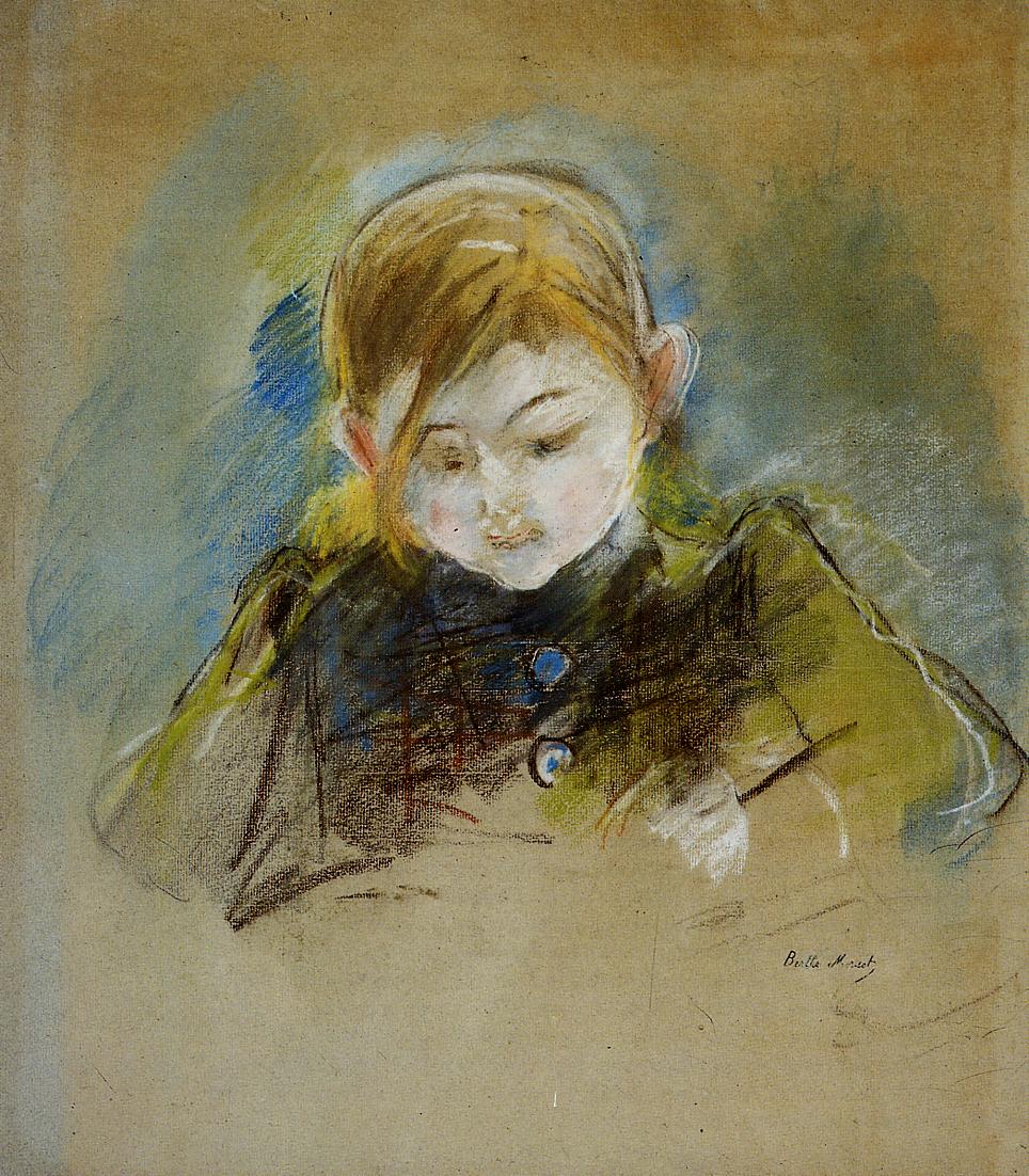 Julie Writing (1884) - Berthe Morisot Tablo