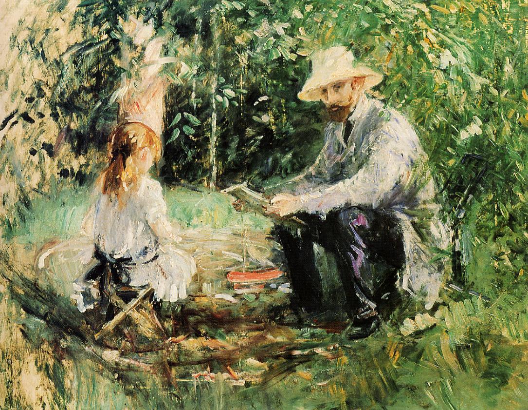 Julie and Eugene Manet (1883) - Berthe Morisot Tablo