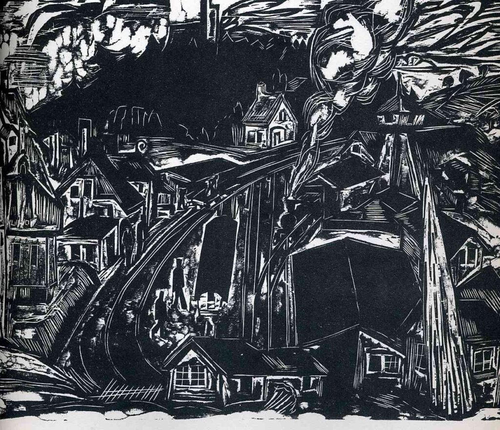 Königstein Railroad Station in the Taunus - Ernst Ludwig Kirchner Tablo