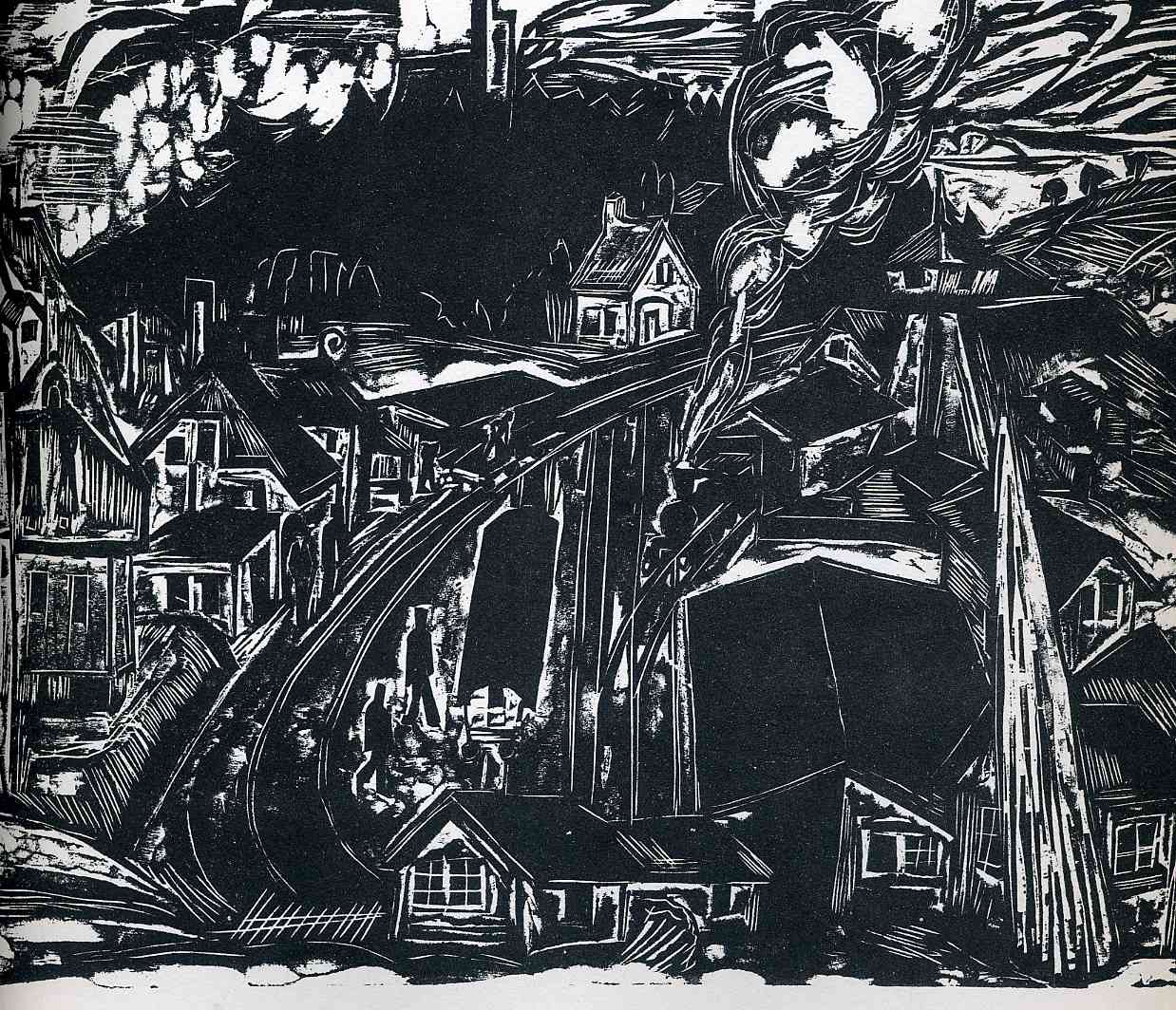 Königstein Railroad Station in the Taunus - Ernst Ludwig Kirchner Tablo