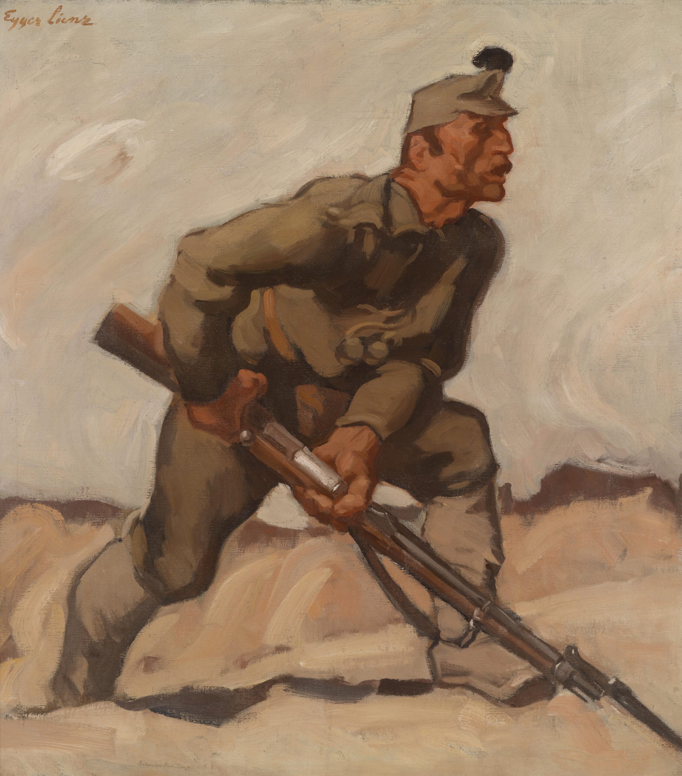 Kaiserschütze (dolomitenwacht) (1916) - Albin Egger-Lienz Tablo