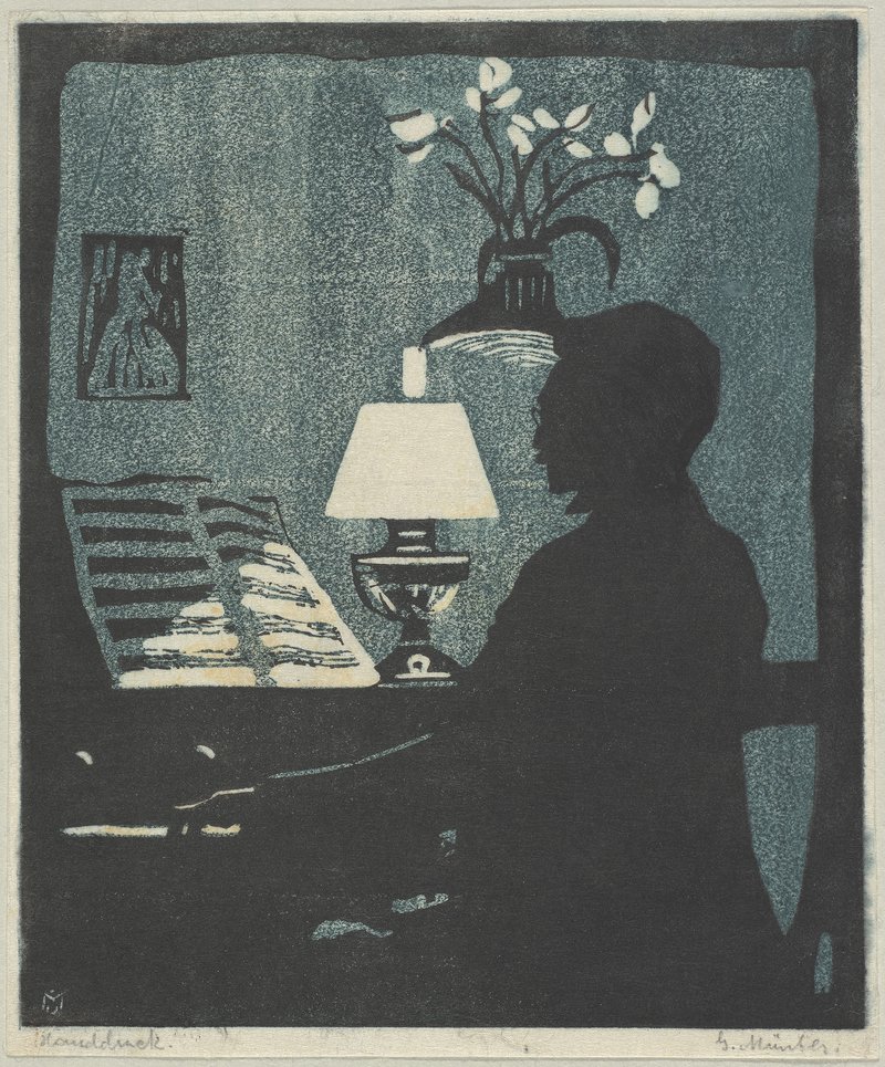 Kandinsky on the Harmonium (1907) - Gabriele Münter Tablo