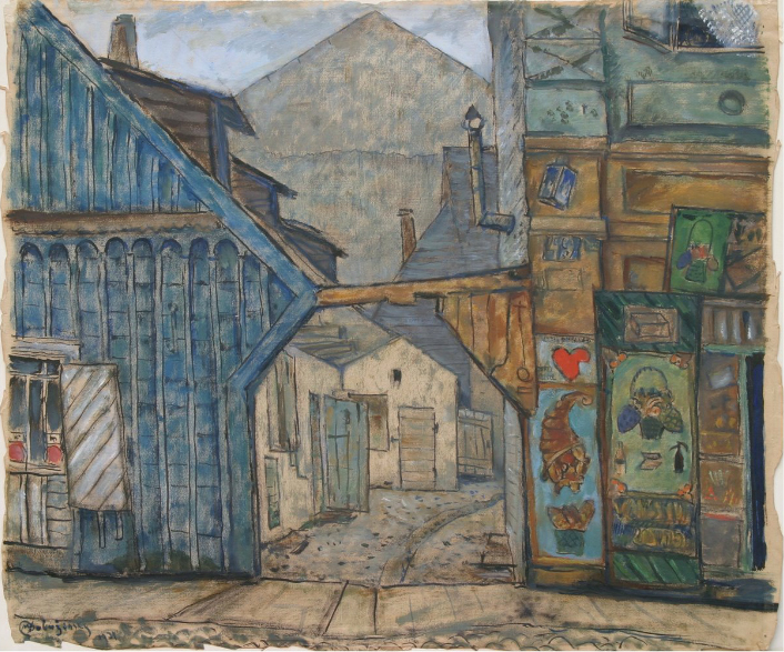 Kaunas. The Old Houses. (1931) - Mstislav Dobuzhinsky Tablo