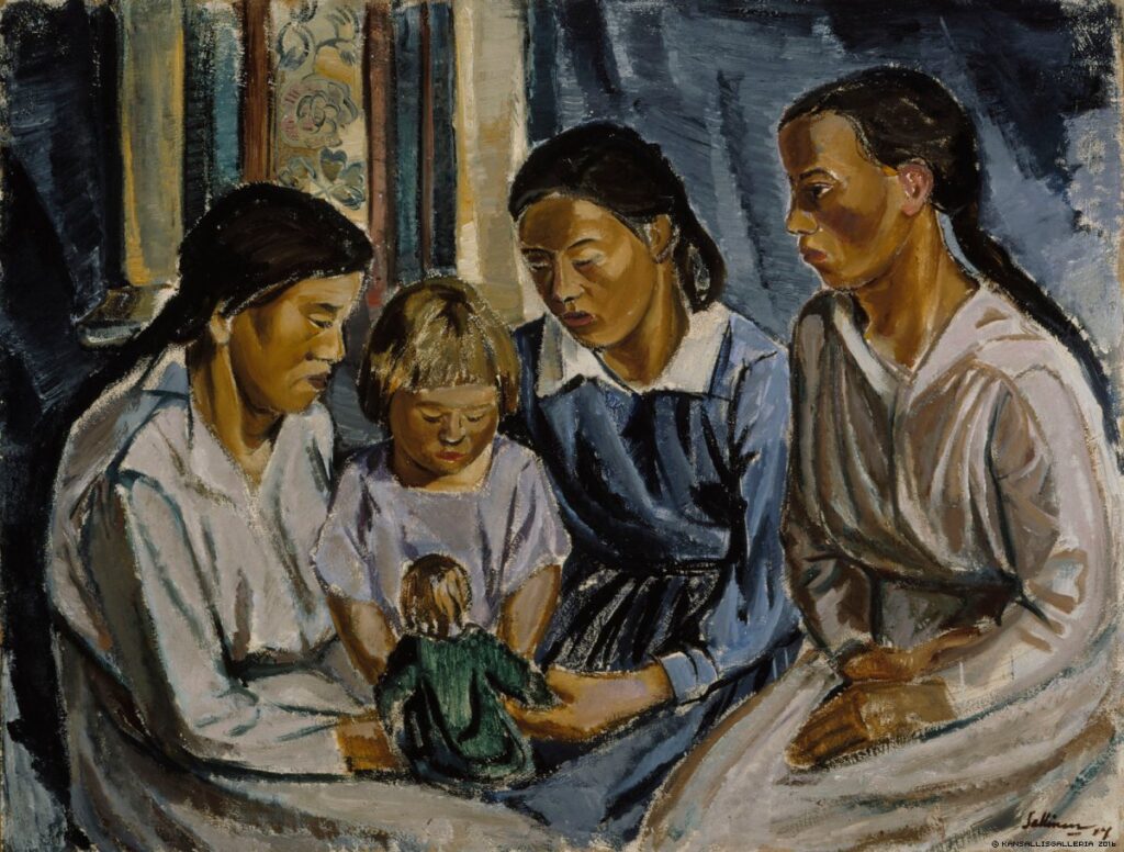 Kauppiaan Tyttäret (1917) - Tyko Sallinen Tablo