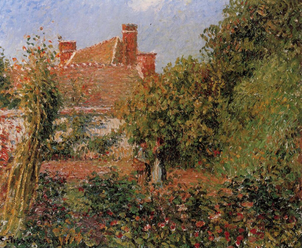 Kitchen Garden in Eragny, Afternoon (1901) - Camille Pissarro Tablo