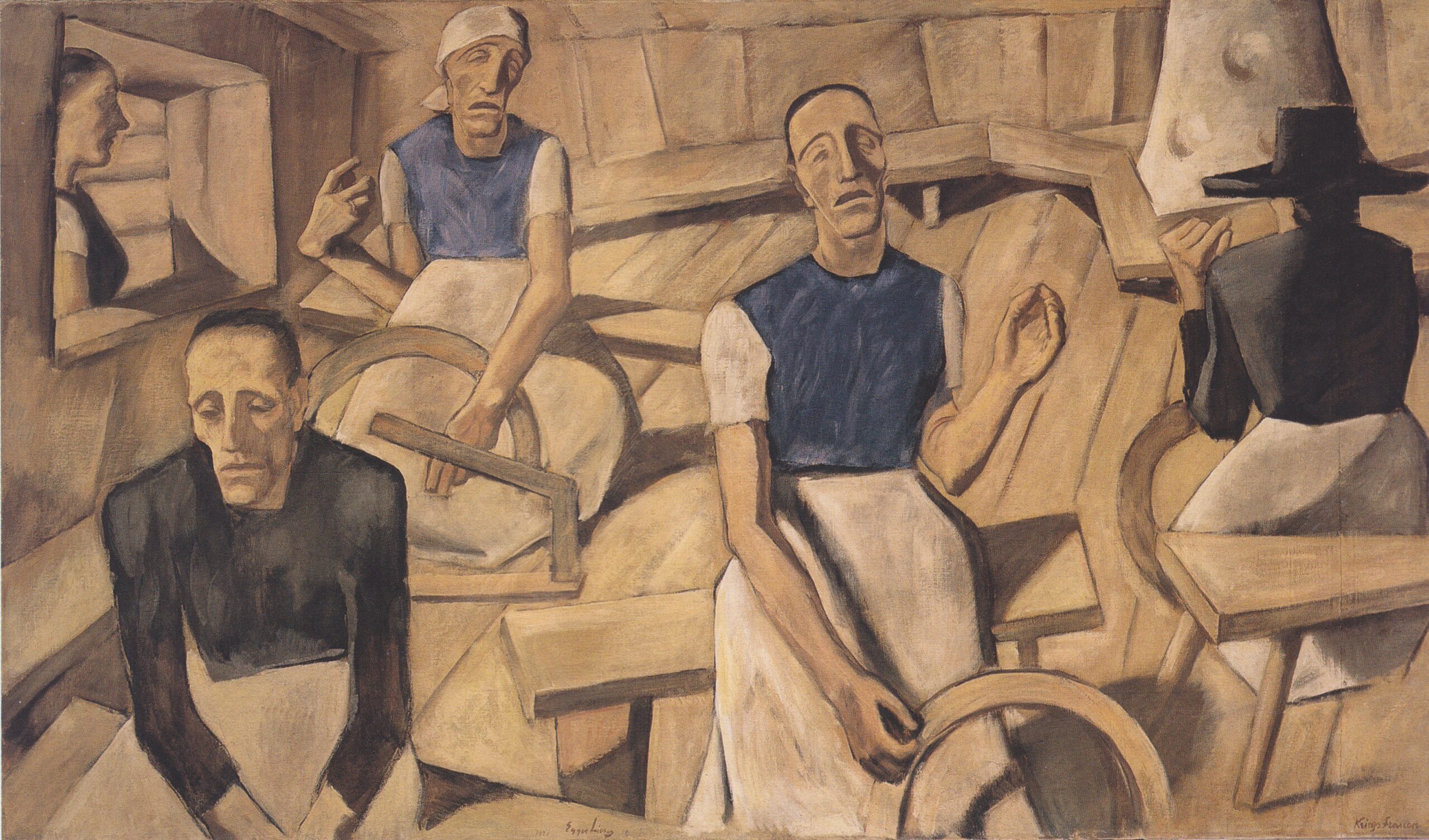 Kriegsfrauen - Albin Egger-Lienz Tablo