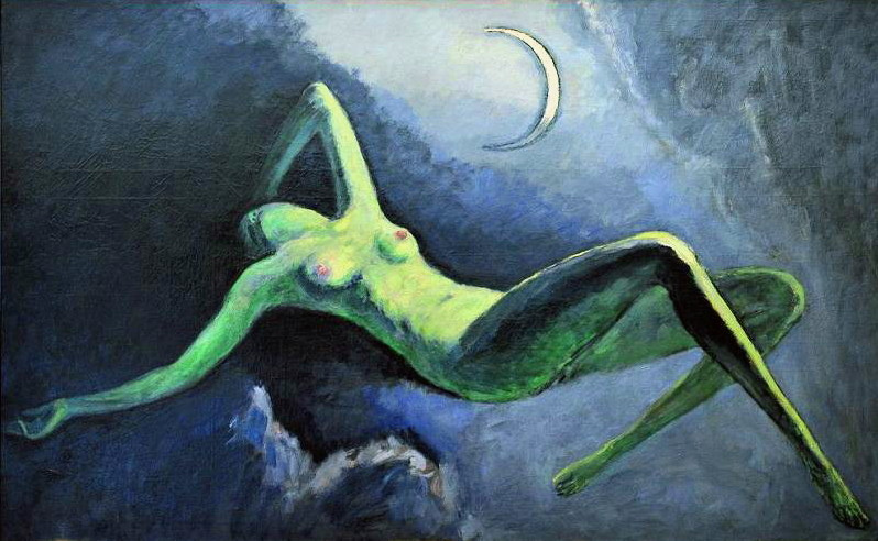 La Nuit ou La Lune Découpée - Kees van Dongen Tablo