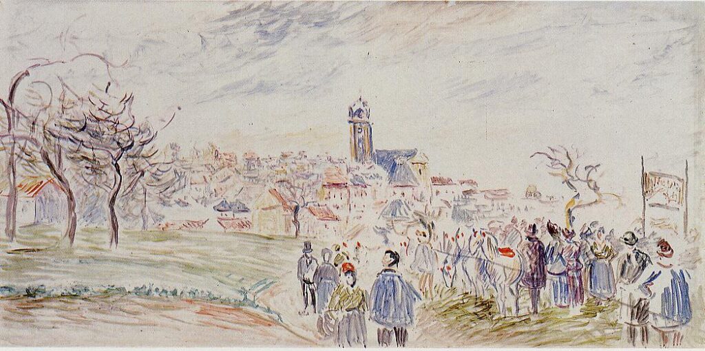 La Saint Martin a Pontoise (1884) - Camille Pissarro Tablo