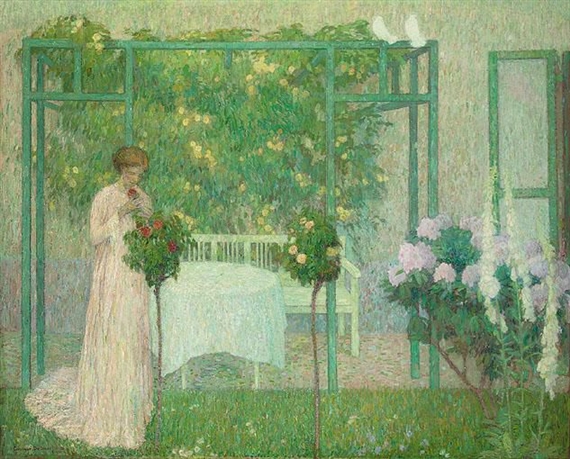 La femme au rosier (1912) - Gustave De Smet Tablo