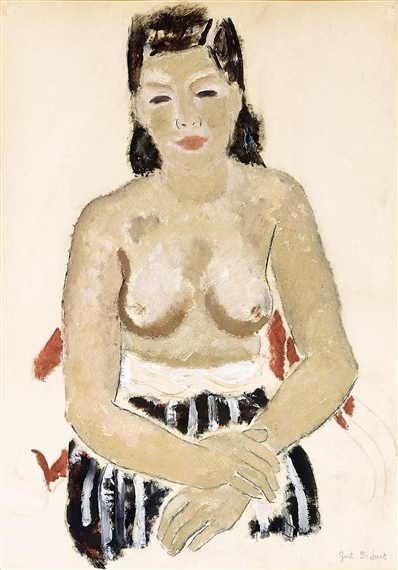 La jupe rayée - Gustave De Smet Tablo