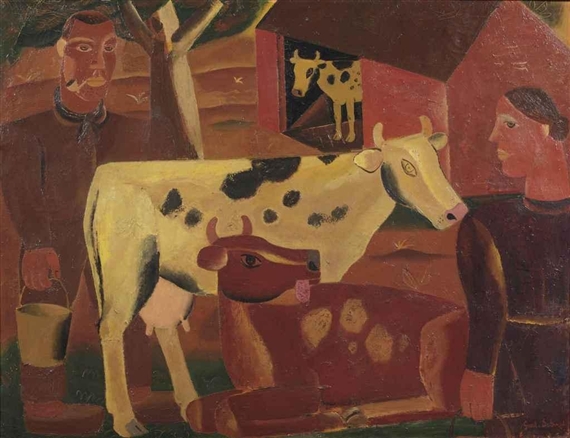 La vie du ferme (1928) - Gustave De Smet Tablo