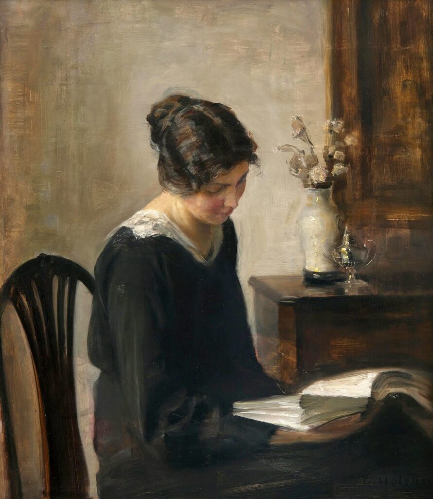 Lady in Black - Carl Holsøe Tablo