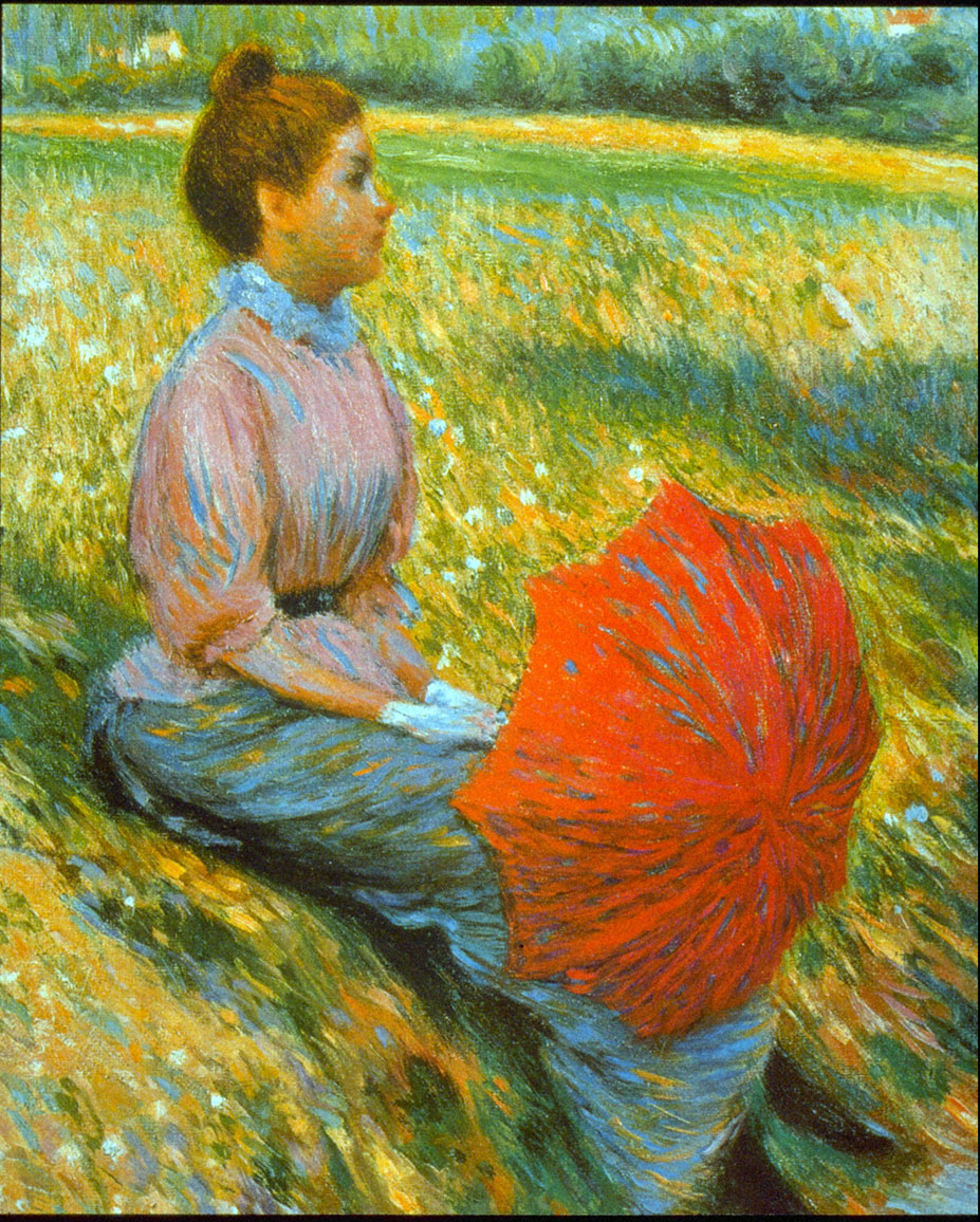Lady in a Meadow - Federico Zandomeneghi Tablo