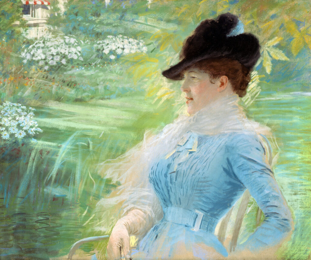 Lady in the garden (1882) – Giuseppe De Nittis Tablo