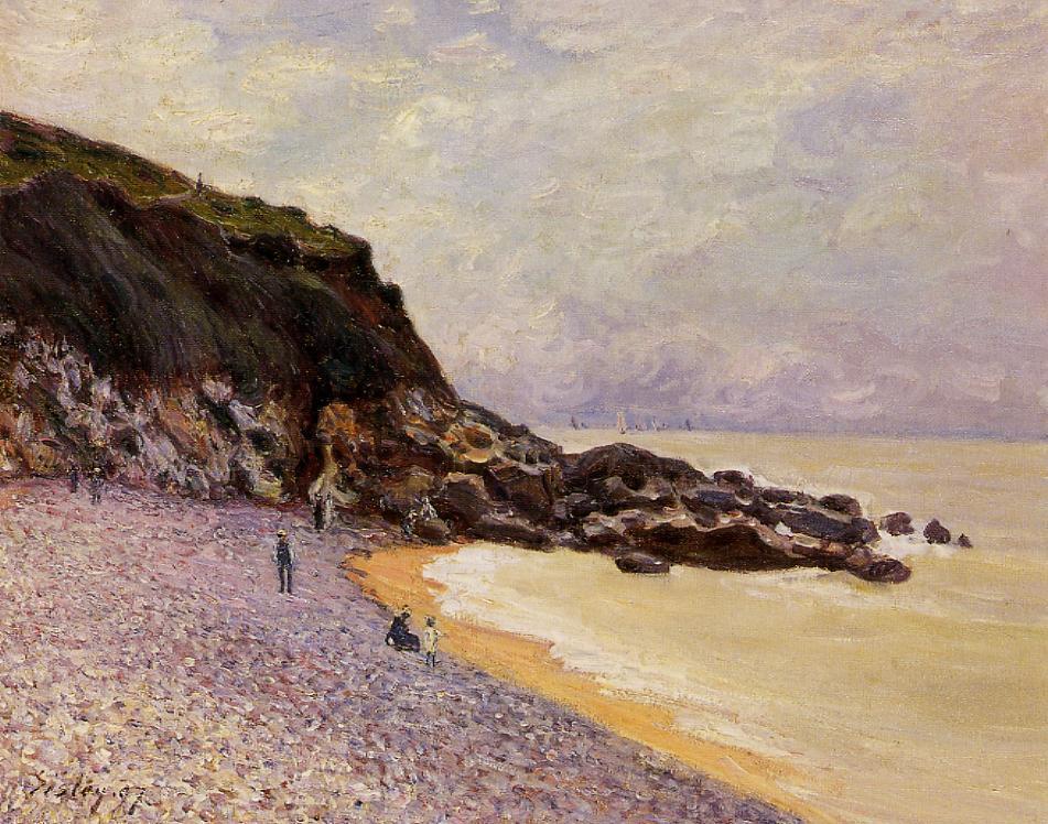 Lady s Cove before the Storm (Hastings) (1897) - Alfred Sisley Tablo