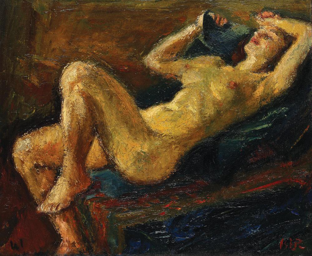 Laid Back Nude (1941) - Iosif Iser Tablo
