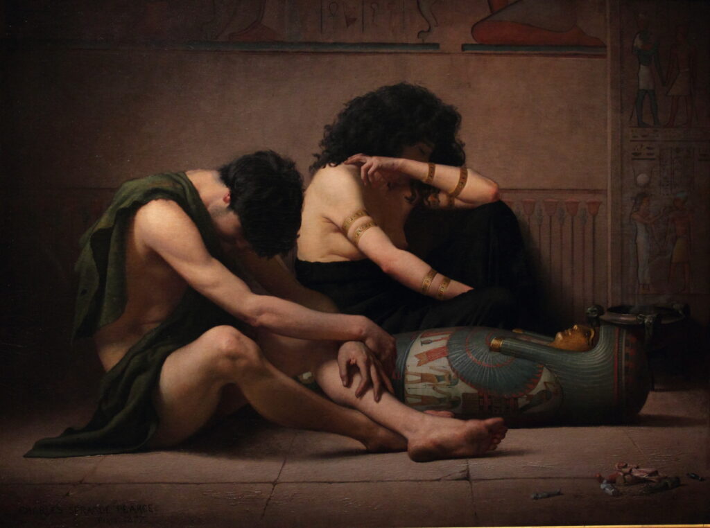Lamentations over the Death of the First born of Egypt (1877) - Charles Sprague Pearce Tablo