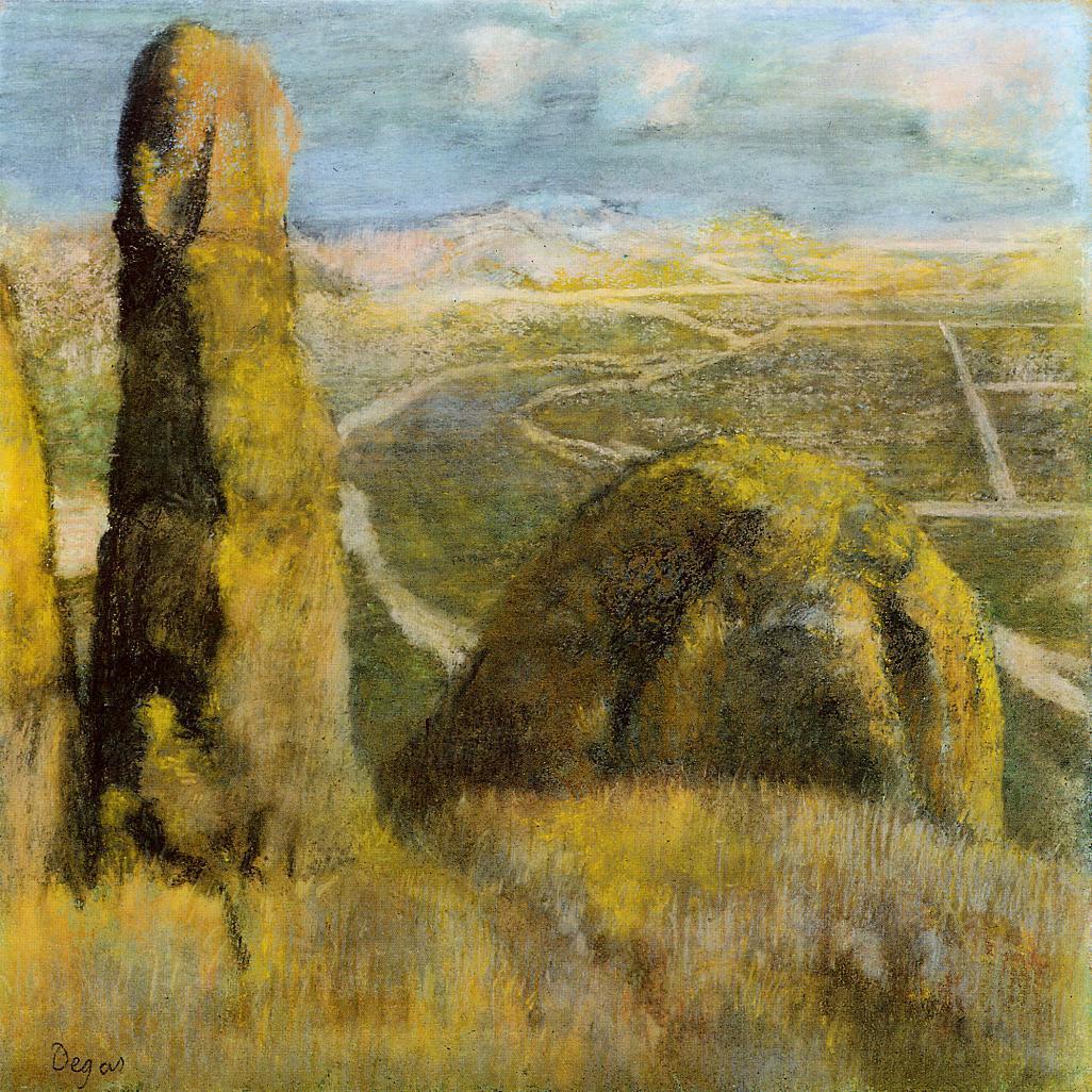 Landscape (1890) - Edgar Degas Tablo