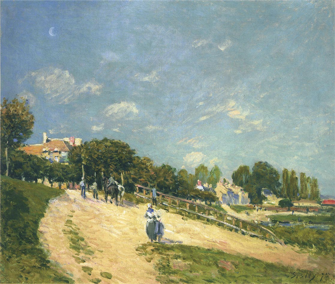 Landscape at Andresy (1875) - Alfred Sisley Tablo