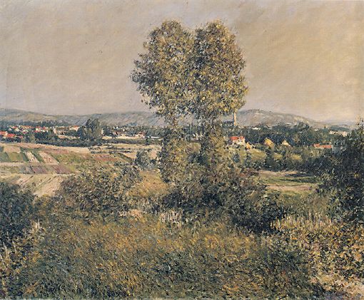 Landscape at Argenteuil (1889) - Gustave Caillebotte Tablo
